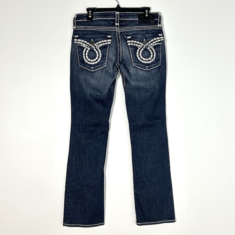 Big Star Liv Slim Boot Jeans Womens 29 Dark Wash Bootcut Stretch Denim - Picture 2 of 11